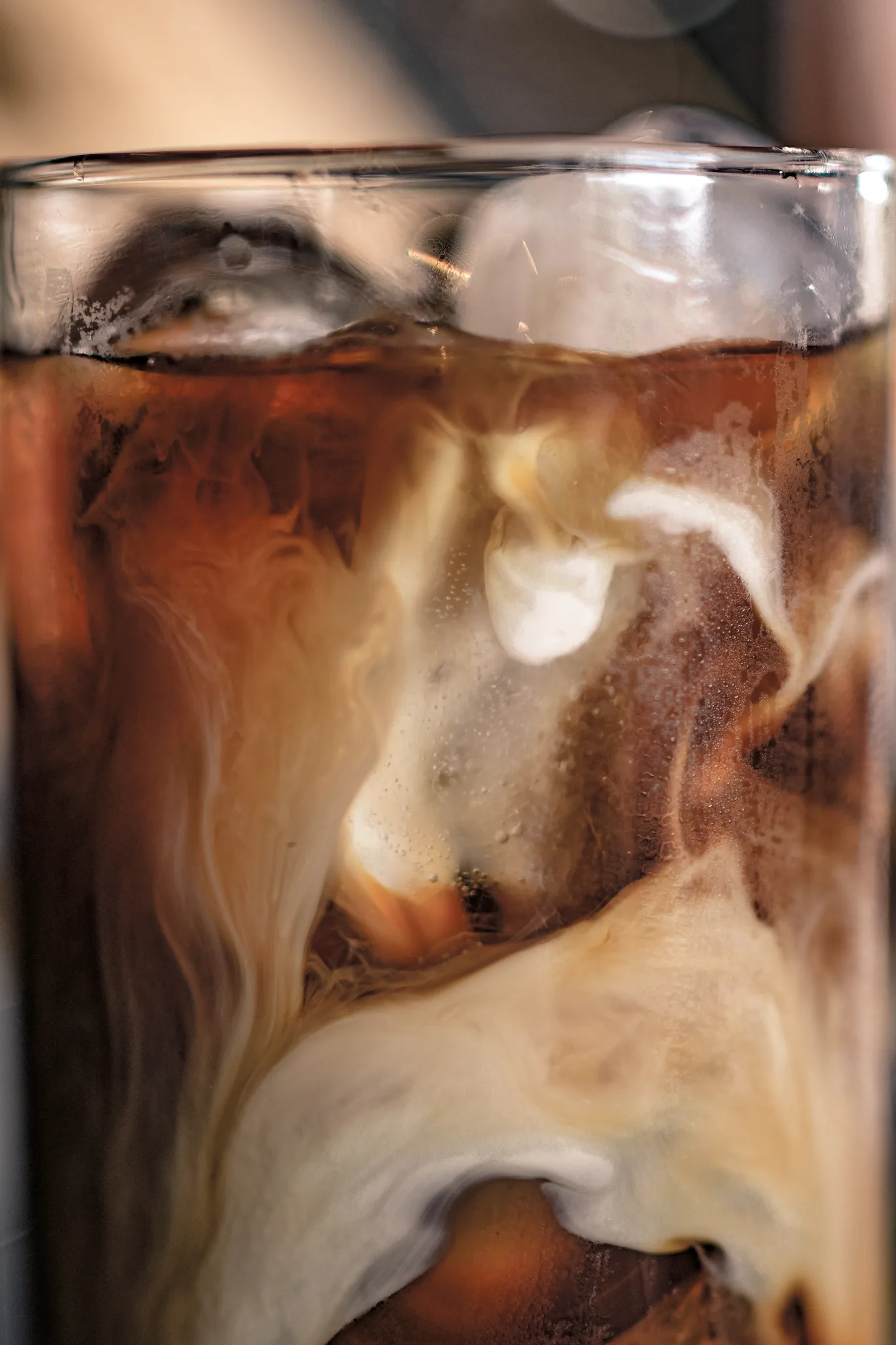 Iced charcoal-style latte at The Goat Father, Canggu