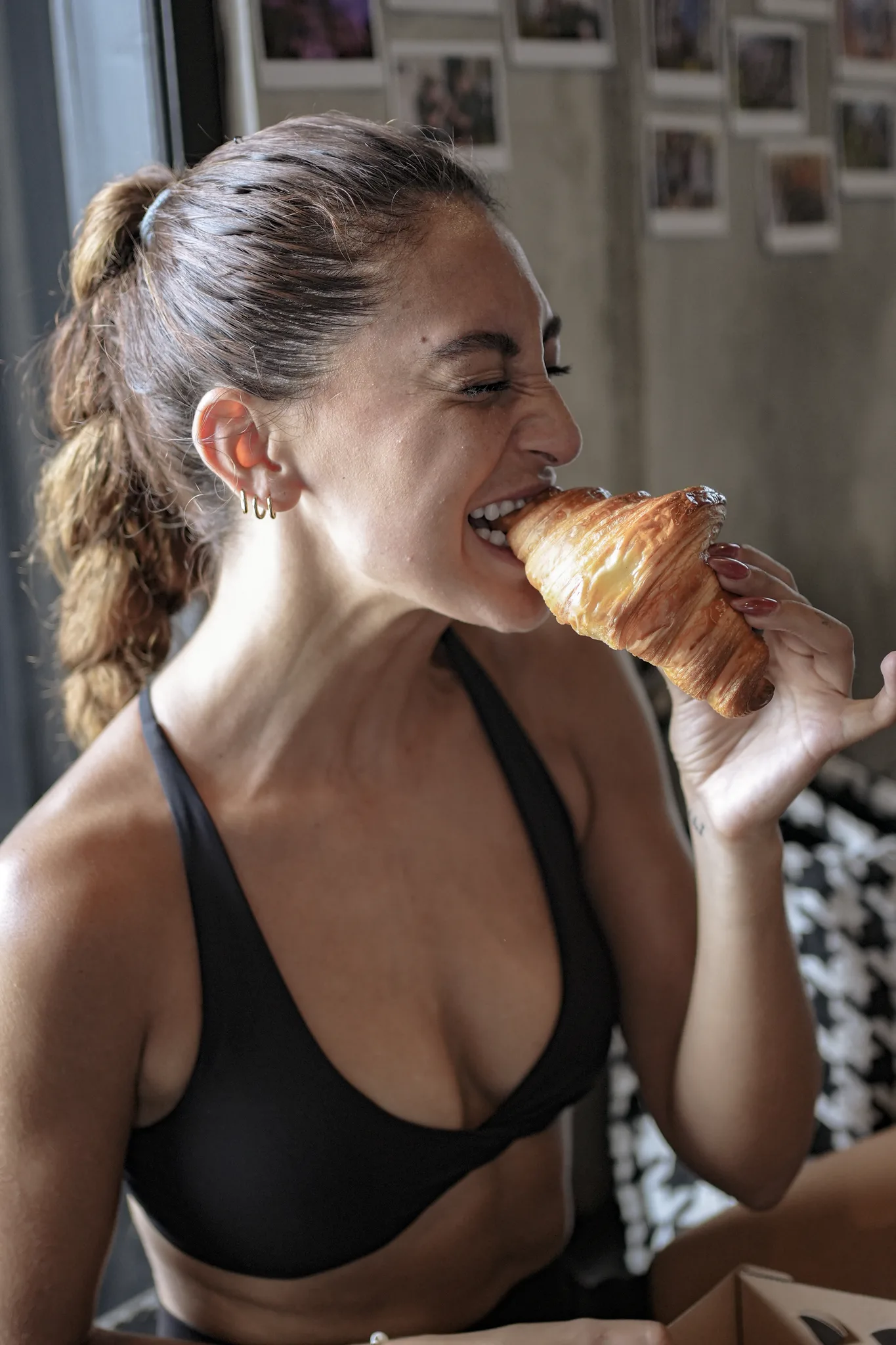 Coffee and a croissant at The Goat Father